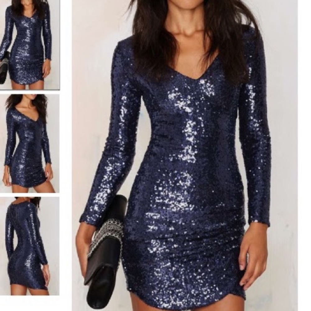 Blue Sequins Dress (NEW)